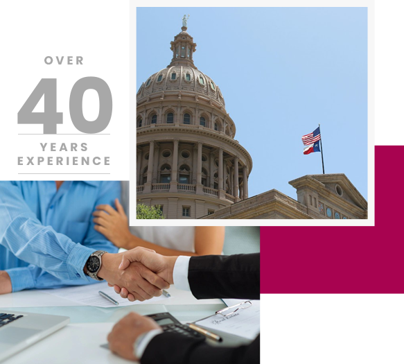 A collage of two pictures with the capitol building in the background.